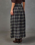 Adela Cotton Plaid Maxi Skirt