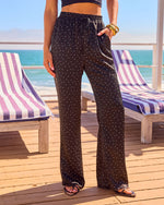 Moon Drift Velvet Drawstring Polka Dot Pants