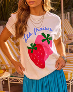 Les Fraises Strawberry Short Sleeve Graphic Tee