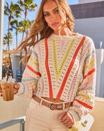 Modern Dawn Contrast Stripe Sweater