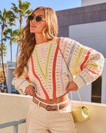 Modern Dawn Contrast Stripe Sweater