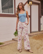 Bloom Trail Rigid High Rise Relaxed Floral Jeans
