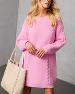 Isaura Cable Knit Sweater Dress