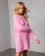 Isaura Cable Knit Sweater Dress