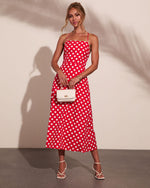 Coastal Charm Polka Dot Midi Dress