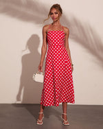 Coastal Charm Polka Dot Midi Dress