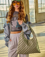 Teresita Textured Vegan Leather Tote Bag