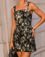 Forever in Bloom Velvet Floral Jacquard Mini Dress