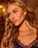 Lolah Geometric Chain Link Drop Earrings