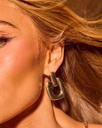 Lolah Geometric Chain Link Drop Earrings