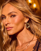 Lolah Geometric Chain Link Drop Earrings