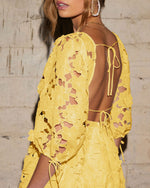 Paulette Floral Crochet Lace Mini Dress