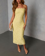 First Look Lace Midi Dress