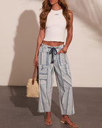 Grayson Rigid Color Block Mid Rise Straight Leg Jeans