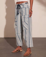 Grayson Rigid Color Block Mid Rise Straight Leg Jeans