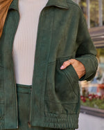 After Dark Faux Suede Moto Jacket