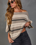Bella Knit Striped Short Sleeve Sweater