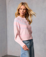 Cozy Aura Fair Isle Printed Cardigan