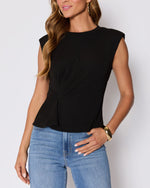 Black % Cory Twist Front Tee-1