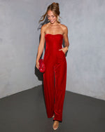 Midnight Solstice Velvet Jumpsuit