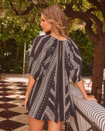 Sunshine Social Abstract Embroidered Romper