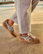 Leopard % Lorilai Faux Suede Lace Up Sneakers-3