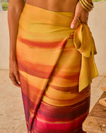 Lucia Printed Wrap Midi Skirt