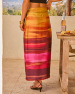 Lucia Printed Wrap Midi Skirt