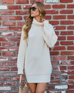 Denita Turtleneck Mini Sweater Dress