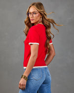 Gloria Knit Contrast Trim Sweater