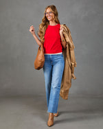 Gloria Knit Contrast Trim Sweater