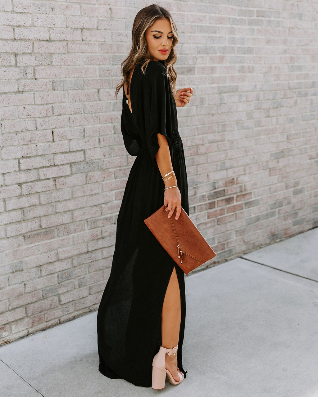 chinese dress ladies Kia Kimono Maxi Dress — Black, Nursing main image 0