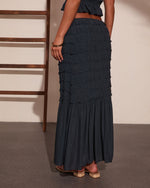 Sunlit Shore Smocked Drawstring Maxi Skirt