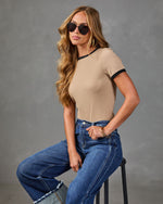 Living Life Ribbed Short Sleeve Top