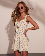 Wildflower Dream Floral Front Tie Mini Dress