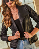 Toast At Midnight Coated Moto Jacket