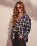Katarina Plaid Button Down Top
