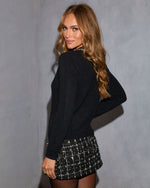 Black % Kiran Knit Embellished Bow Sweater-4