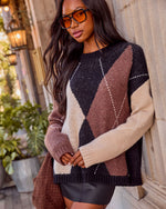 Fresh Season Knit Argyle Sweater
