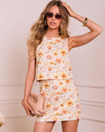 Fresh Aura Floral Mini Skirt