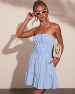Tayler Cotton Striped Mini Dress