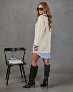 Field Estate Cable Knit Twofer Mini Sweater Dress