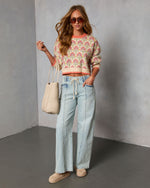 Zaylie Printed Knit Sweater