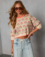 Zaylie Printed Knit Sweater