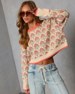 Zaylie Printed Knit Sweater