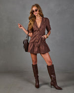 Falling For It Belted Mini Dress