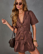 Falling For It Belted Mini Dress