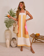 Fresh Glow Abstract Shift Maxi Dress