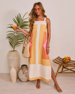 Fresh Glow Abstract Shift Maxi Dress