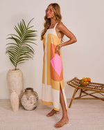 Fresh Glow Abstract Shift Maxi Dress